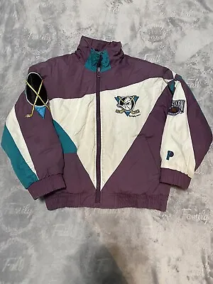 Vintage Youth Kids Mighty Ducks Pro Player Daniel Young Jacket Size Large READ • $85