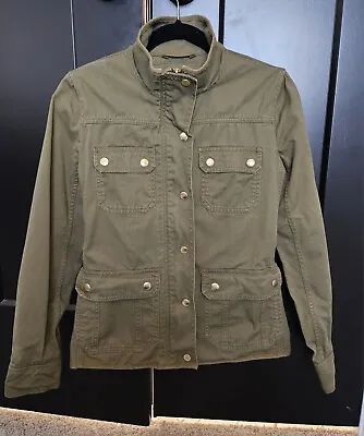 J.Crew Women's Uncoated Downtown Field Military Green Jacket Size XS Gently Used • $25