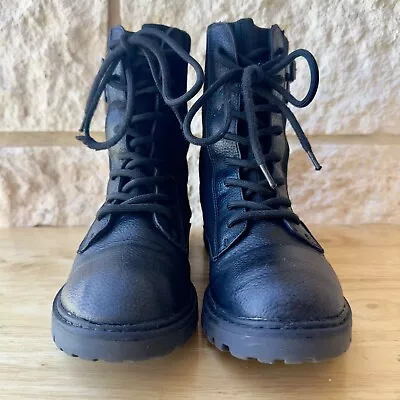 Blowfish Malibu Reilly Black Combat Lace Up Boots 7.5 (See Description On Size) • $29.57