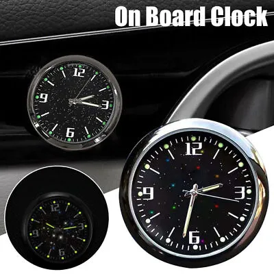 1pc Pocket Small Mini Luminous Quartz Watch Stick-On Clock For Car Boat Black • $10.66
