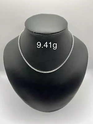 Sterling Silver Mens / Womens Belcher Chain 9.41 Grams 16.2 Inches 3.1mm Links • $34.85