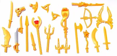 ☀️NEW! Lego GOLDEN Gold Weapon Huge Lot Of 22+ Pieces Parts Ninjago Ninja Sword  • $168.59