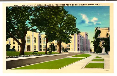 Postcard  Virginia Military Institute South View Of Barracks Lexington VA.  • $2.49