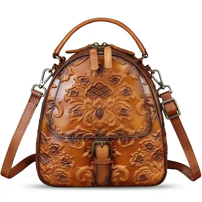 Genuine Leather Women Vintage Shoulder Bag Crossbody Bag Satchel Backpack Purses • $135