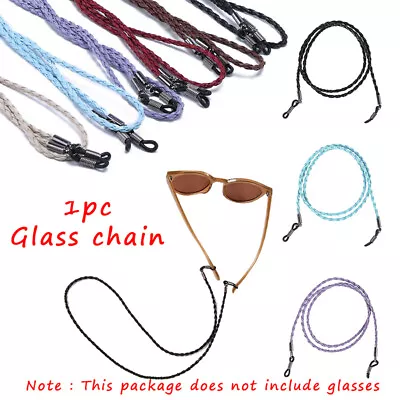 $2.40 • Buy Leather Cord Sunglasses Reading Glasses Spectacles Eyeglass Holder Strap Chain、、