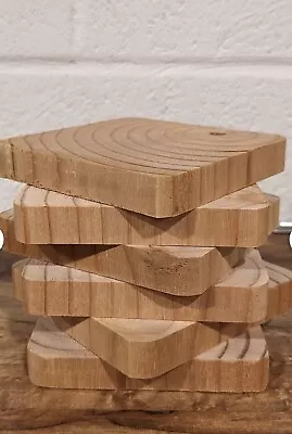 Raw Wood Coasters Pack Of 5 • $24.50