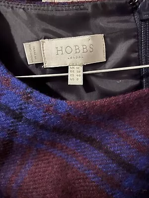 Hobbs Wool Tartan Pinafore Dress Size 12 VGC • £25