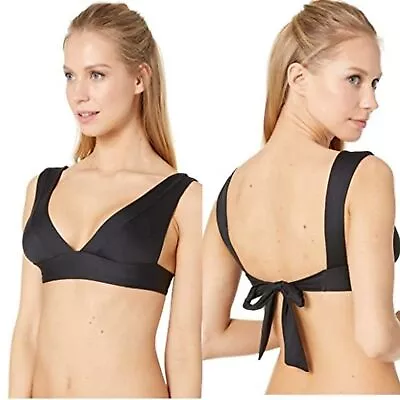 NWT Vitamin A Magnolia V Neck Bikini Top Swimsuit Womens Size 12/D/XL Minimalist • $42