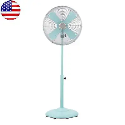 Stand Fan Mint Oscillation Adjustable Height Easy Assemble Sturdy Retro Styled • $64.10