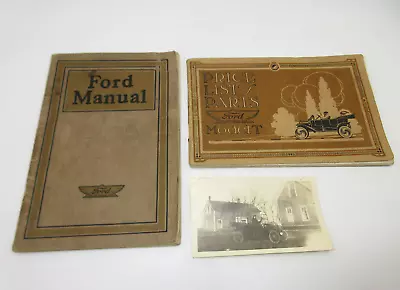 Vtg 1914 Ford Owners Manual Book Model T Price List Of Parts 1909 - 1913 Catalog • $19.13