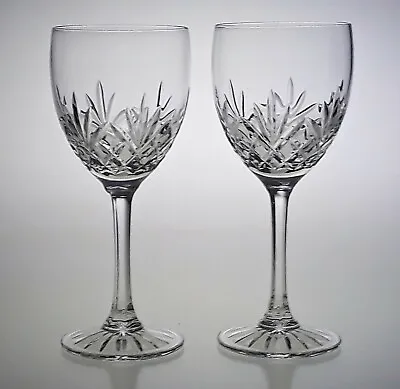 M15-25  Pair Edinburgh Crystal Tay 17.4cm Wine Glasses - 6 7/8  Signed • £30