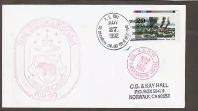 USS Shenandoah AD 44 November 27 1992 (N37270) Rubber Stamped Cachet • $3.50
