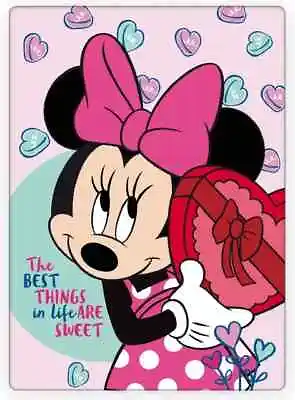 Disney Minnie Mouse Fleece Blanket 100x140cm Official Disney Merchandise • £14.49