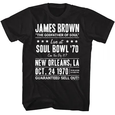 James Brown The Godfather Of Soul New Orleans Live Soul Bowl 1970 Men's T Shirt • £40.39