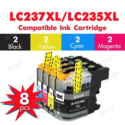 8X Compatible Ink Cartridge LC237XL 235XL  For Brother MFC-J4620DW DCP-J4120DW • $29