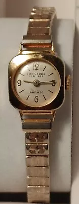 Vintage Mercedes Winding Watch Women 20 Microns Gold Plated Swiss Made. • $58.33