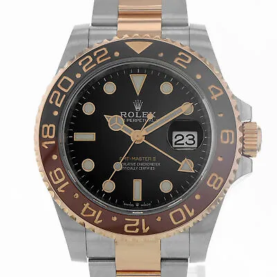 Rolex GMT Master II 126711 Black Dial Ceramic Bezel Steel & 18K Rose Gold Watch • $29221.88