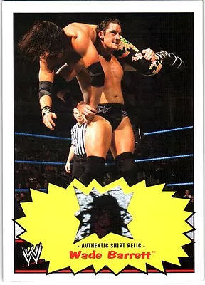 WWE Wade Barrett 2012 Topps Heritage Authentic Event Worn Shirt Relic Card 3 Col • $15.99