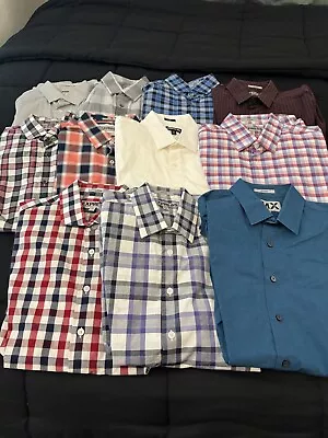 Express Fitted Dress Shirts Men’s Medium Lot Of 11 Shirts • $100