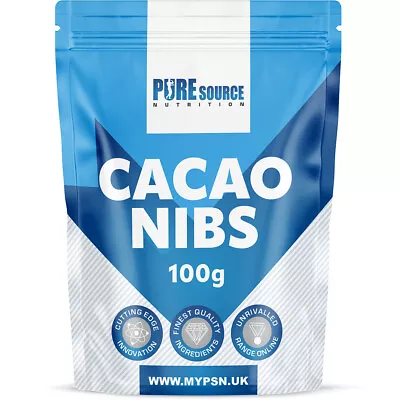 PSN Organic Raw Cacao/Cocoa Nibs 100% Natural |Vegan |Gluten Free |GMO&Soy Free • £4.99