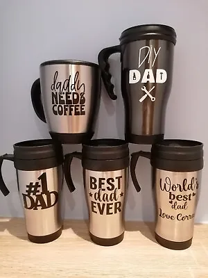 £9.50 • Buy ANY DESIGN Or Father's Day Gift Travel Mug Thermal Cup Gift For Dad Grandad