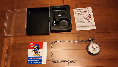 1976 Mickey Mouse Pocket Watch By Bradley Time In Box Disney Bicentennial Runs • $99.99