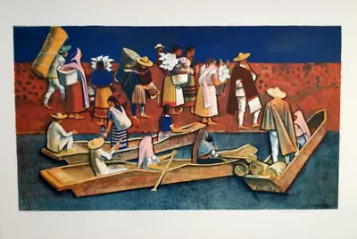 Millard Owen Sheets  Mexican Travelers  Lithograph Print - SIGNED & NUMBERED • $375