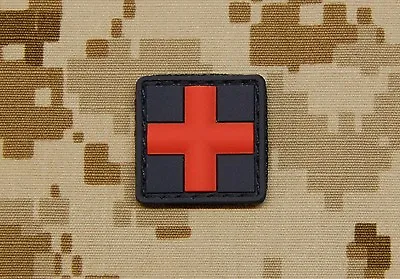 3D PVC Medic First Aid EMT PJ EMS Paramedic Combat Medic Patch 1 X1  Square Hook • $7.50