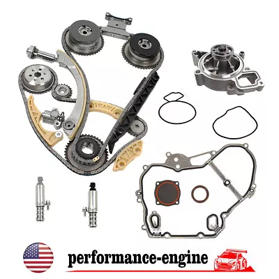 Timing Chain Kit VCT Selenoid Actuator Gear Water Pump Fit GM Ecotec 2.0L 2.4L • $227.95