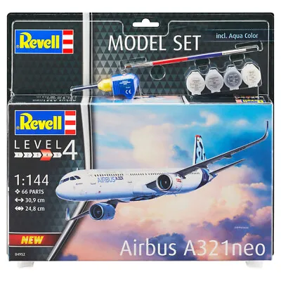 £27.23 • Buy Revell 64952 Airbus A321neo Aircraft Plane Plastic Model Set 1:144 With Paints