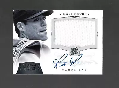 2012 Panini National Treasures Matt Moore RC. Jersey Auto #48/99 • $13