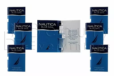 Nautica Blue Sail 6PC (0.04oz / 1.2ml Each) EDT Sample Vial Men's Cologne • $6.99
