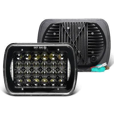 DOT 5x7'' 7x6  LED Headlight H4 Hi-Low DRL For Jeep Cherokee XJ For Wrangler YJ • $36.99