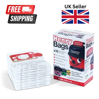 Henry Hoover Bags Hepaflo NVM-1CH Numatic Hetty James Harry 1 2 5 10 20 30 • £15.99