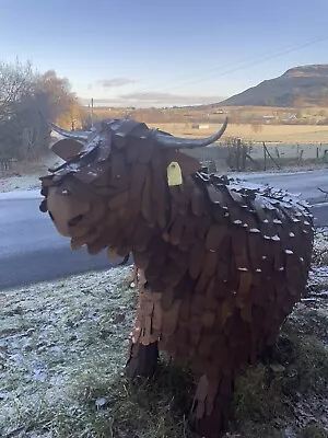 Metal Highland Cow Garden Ornament • £1100