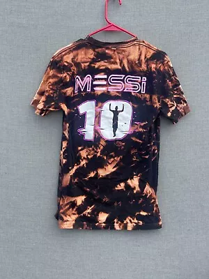 Lionel Messi Shirt Adult Medium Black Tie Dye 50th Anniversary Live Greatness • $21.88