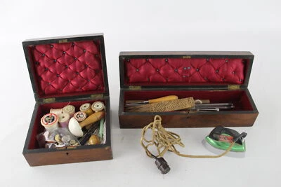 £13.28 • Buy 3 X Antique / Vintage HABERDASHERY Inc Boxed Sets, Travel Iron Etc