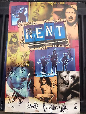 $149.99 • Buy Vintage RENT Cast Signed Broadway Movie Poster Window Card 