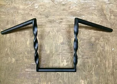 $139.99 • Buy 7/8  Z BARS Twisted Motorcycle Handlebars Black Ape Hanger Triumph Honda 12 