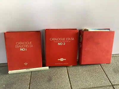 $289 • Buy Eta Ebauches Vintage Catalogue 3 Binders Collection, Valjoux 72, Eta 7750 Others