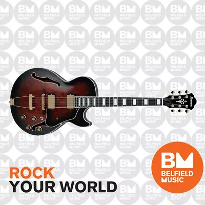 Ibanez AG95QA Artcore Electric Guitar Hollow Body Dark Brown Sunburst • $1379