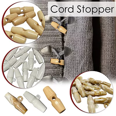 £2.49 • Buy Toggle Duffle Shank Button Cord Stopper Knitting Craft Jackets Baby Clothing