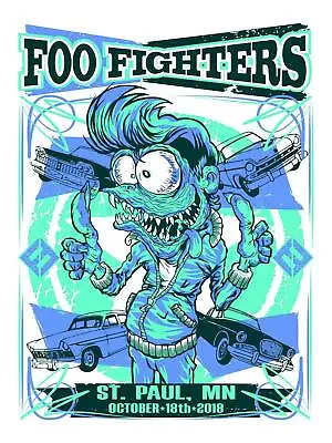 $14.99 • Buy FOO FIGHTERS Concert Poster St. Paul 2018 / Dave Grohl / 17x13 Inch