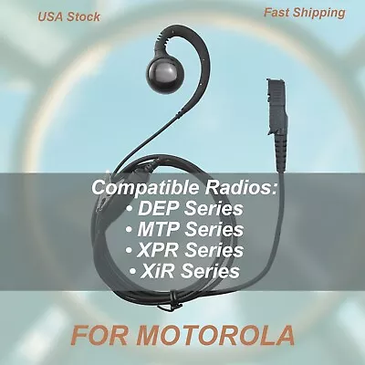 C-Shaped Earpiece With PTT Mic For Motorola Radios XPR3300 XPR3500e MTP3550 • $16.99