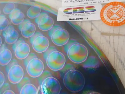 Dichroic Glass:CBS 90 COE Balloons 1  Rainbow Pattern On Flat Black - 3 Sq • $10.95