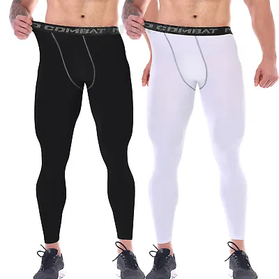 Mens Compression Pants Base Layer Long Tight Leggings Pants Gym Workout Running • $16.79