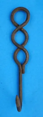 One Vintage French Meat Hook Hand Forged Wrought Iron Butcher • $11.95