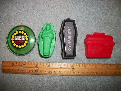 Vintage Set Of 4 Topps & Fleer Candy Containers. UFO Candy Mr. Bones Mummy! • $27.95