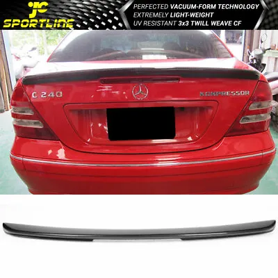 Fits 01-07 Benz C-Class W203 Sedan AMG Type Carbon Fiber Trunk Spoiler Wing • $142.49