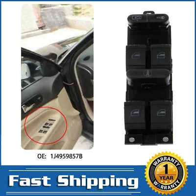 Power Master Window Control Switch For 99-2004 Golf Jetta MK4 BORA BEETLE Passat • $12.25